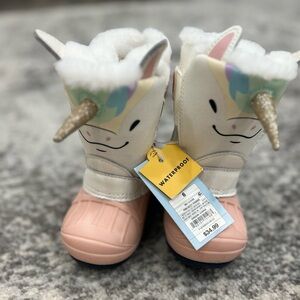 Waterproof Unicorn Boots for Kids size 6